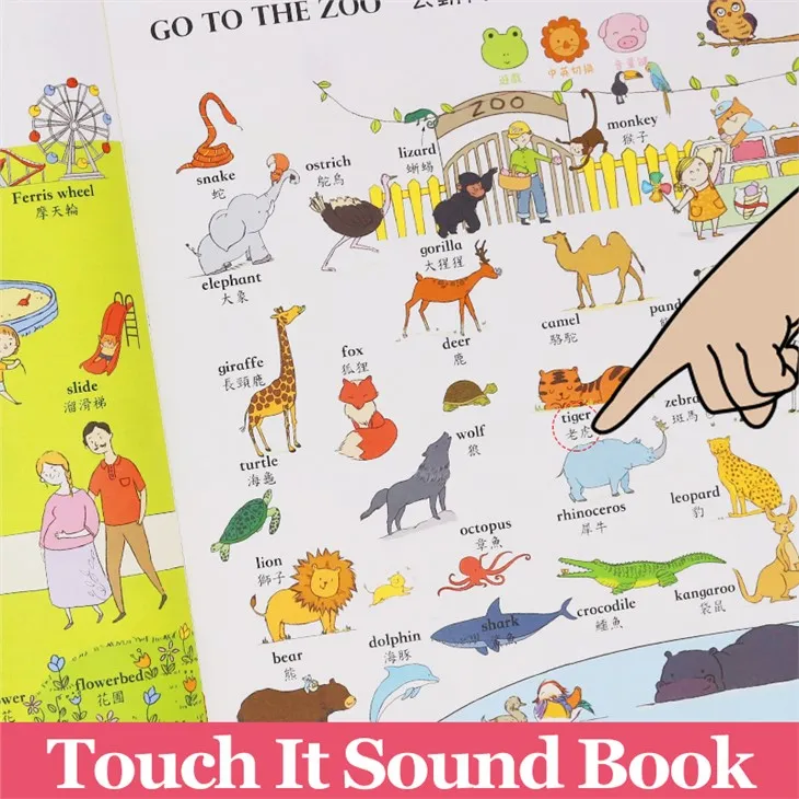 2 Languge Custom Interactive Educational Sound Book